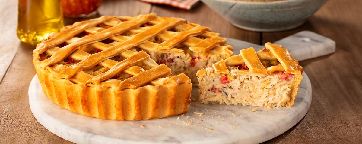 Torta salgada de frango no liquidificador