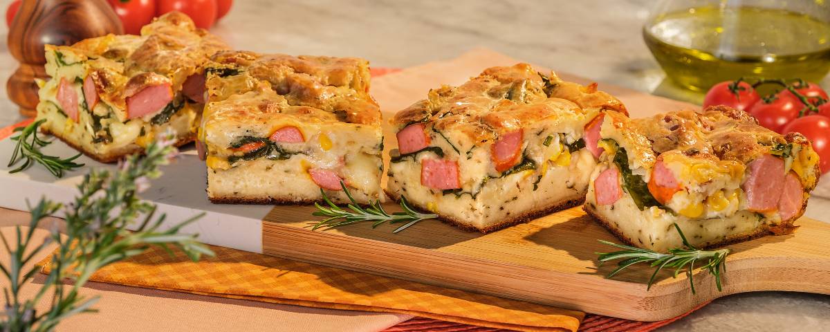 Torta de salsicha de liquidificador