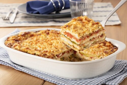 Lasanha cremosa de abobrinha