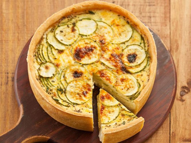 Quiche de Abobrinha com Queijo Branco