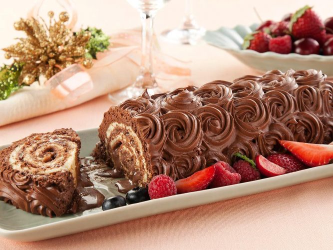 Rocambole de Chocolate e Nozes