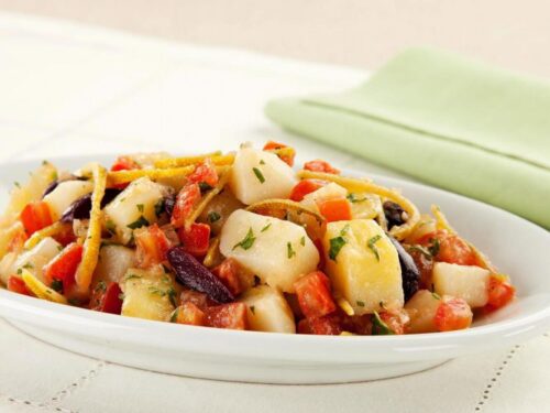 Salada de Batata com um toque de laranja