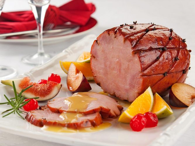 Tender na Cachaça com Especiarias e Frutas Grelhadas