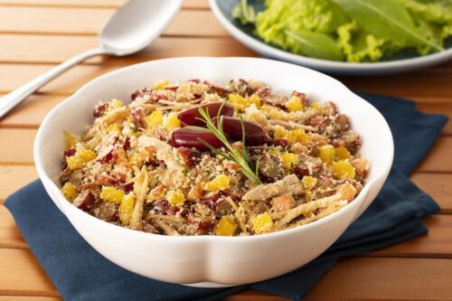 Paçoca (Farofa) de pinhão com pernil (sul)