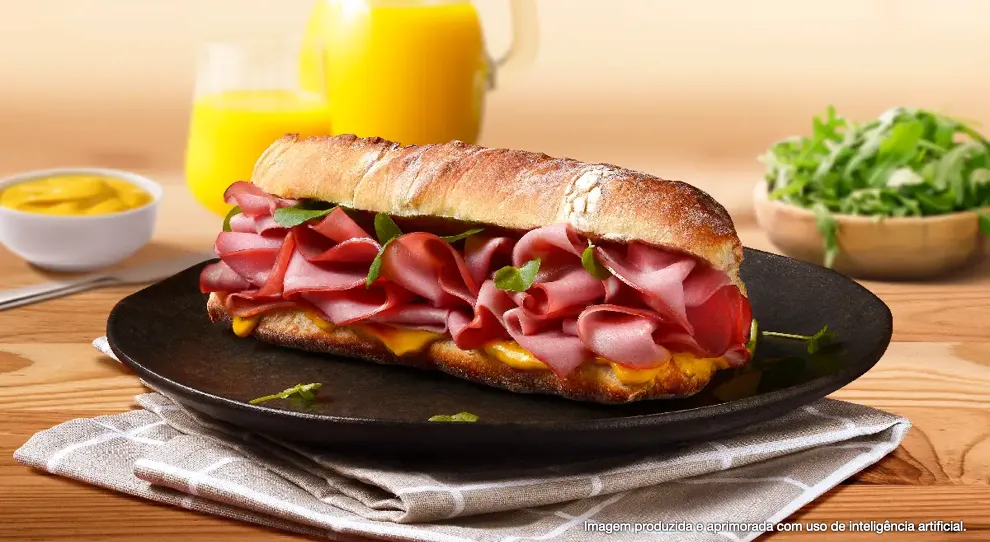 SANDUÍCHE DE MORTADELA NA CIABATTA