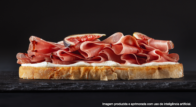 Bruschetta Parma com Presunto Cru Italiano Seara Gourmet  