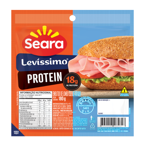 Levíssimo Fatiado Seara Protein 180g