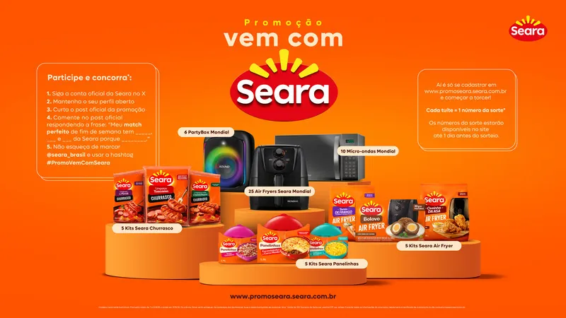 Promoção “Vem com a Seara” entra na última fase com o sorteio de mais de 40 eletroportáteis - Seara